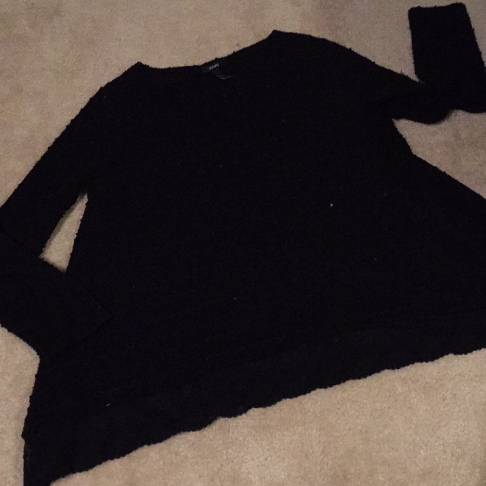 Alfani sequin swing tunic sweater scallop extender